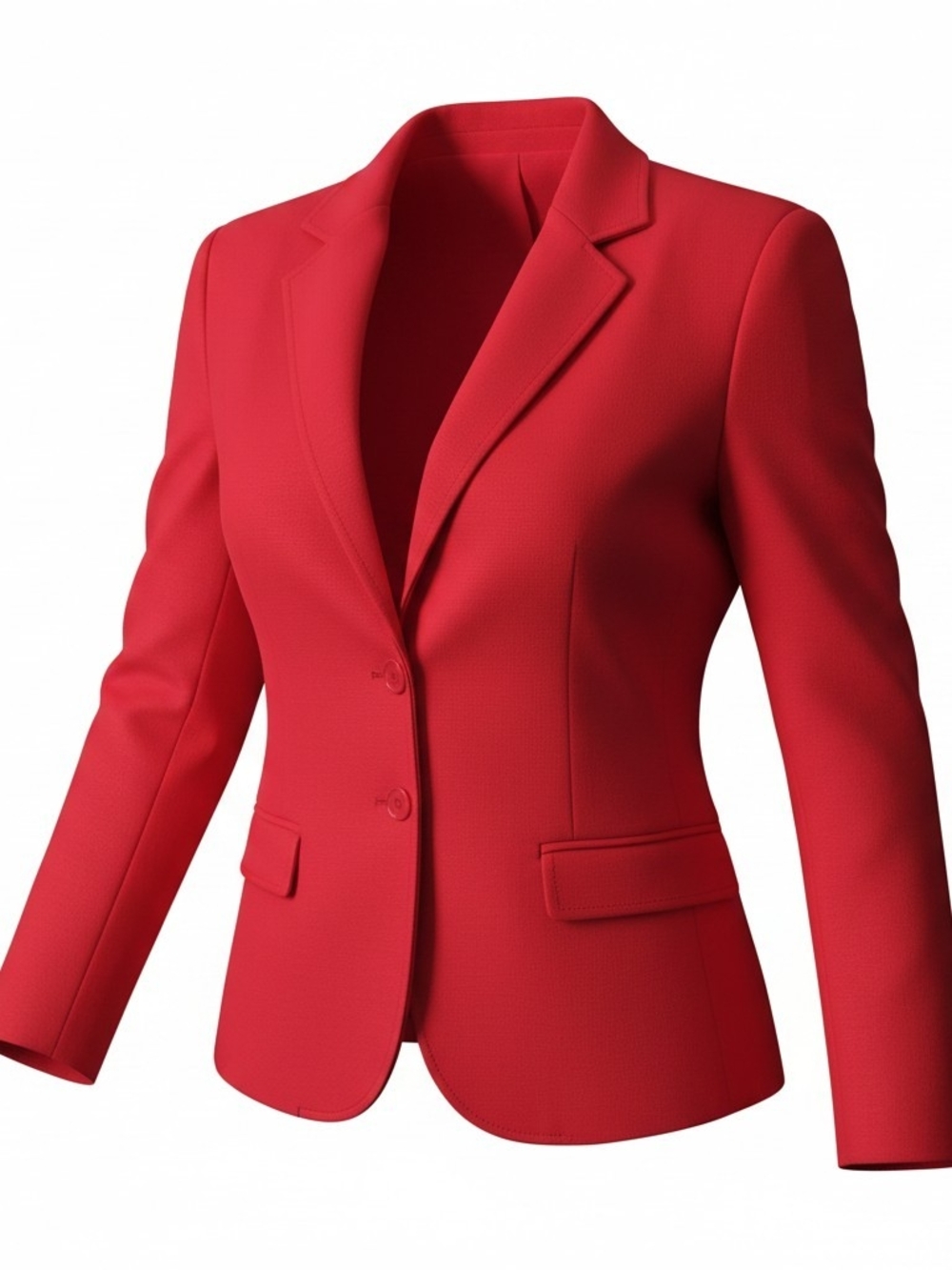New York & Company Red Tailored Two-Button Blazer
